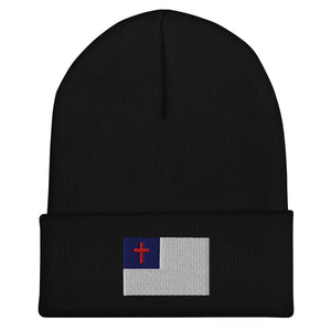 Christian Flag Beanie - Embroidered Winter Hat