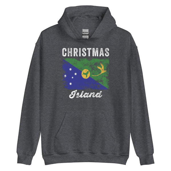 Christmas Island Flag Distressed Hoodie