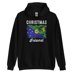 Christmas Island Flag Distressed Hoodie