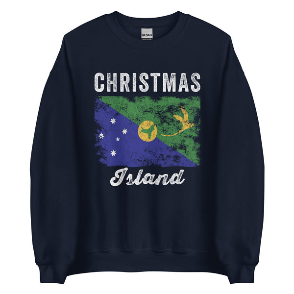 Christmas Island Flag Distressed Sweatshirt