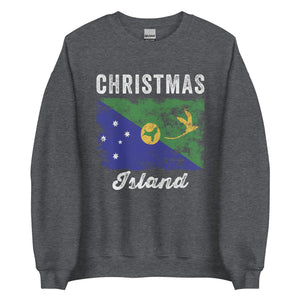 Christmas Island Flag Distressed Sweatshirt