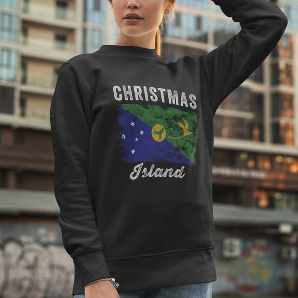 Christmas Island Flag Distressed Sweatshirt