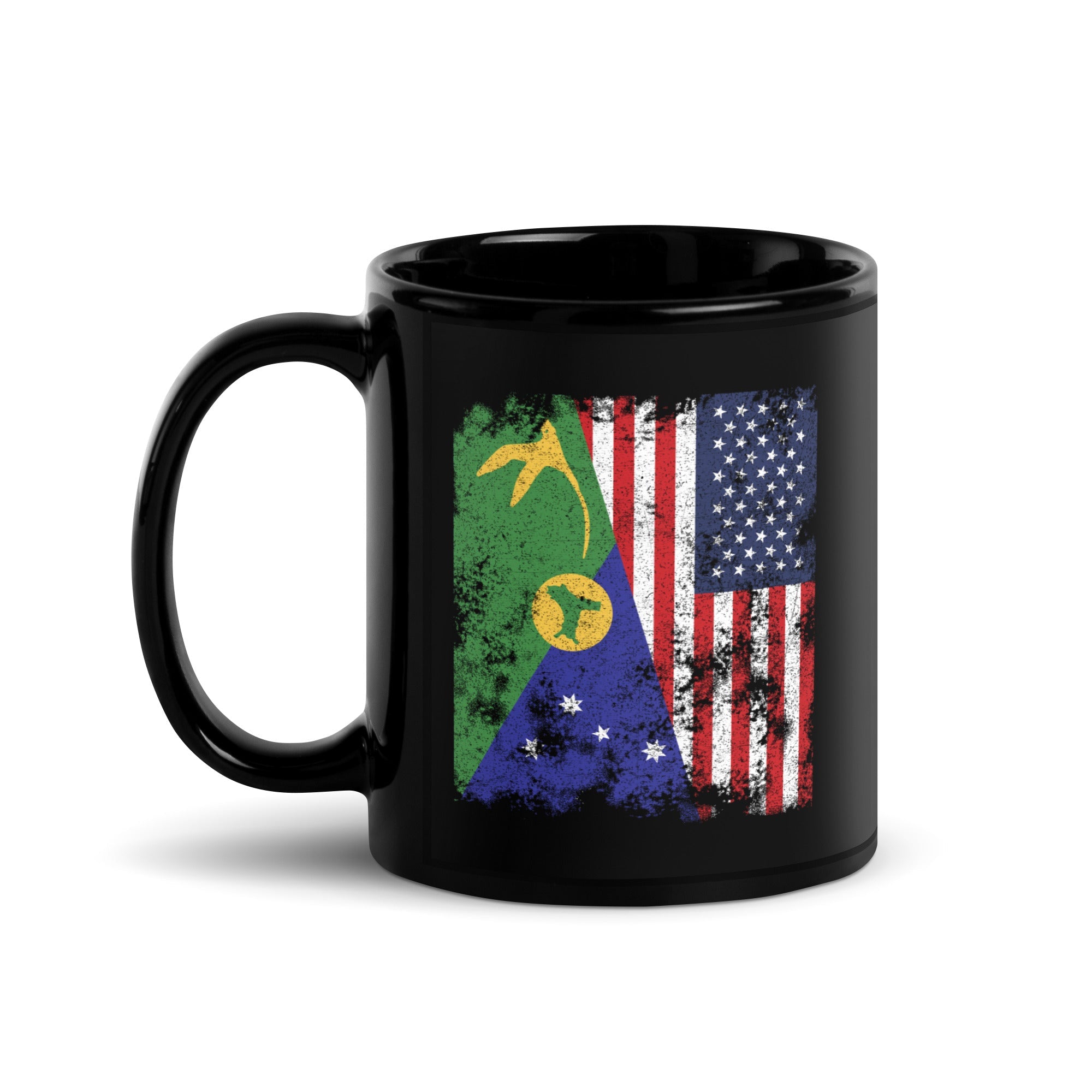 Christmas Island USA Flag Half American Mug