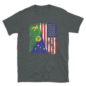 Christmas Island USA Flag Half American T-Shirt