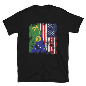 Christmas Island USA Flag Half American T-Shirt