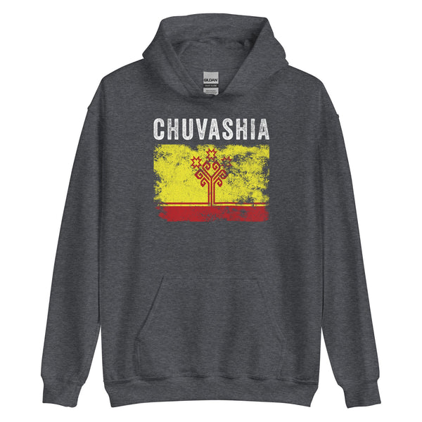 Chuvashia Flag Distressed - Chuvash Flag Hoodie