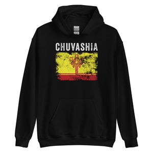 Chuvashia Flag Distressed - Chuvash Flag Hoodie