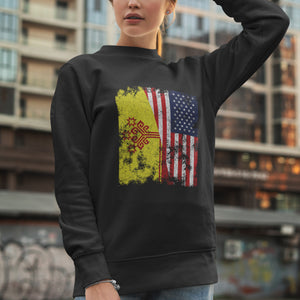 Chuvasia USA Flag - Half American Sweatshirt