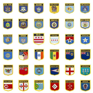 City, Territory & State Flag Patches - Sew On/Iron On Patch