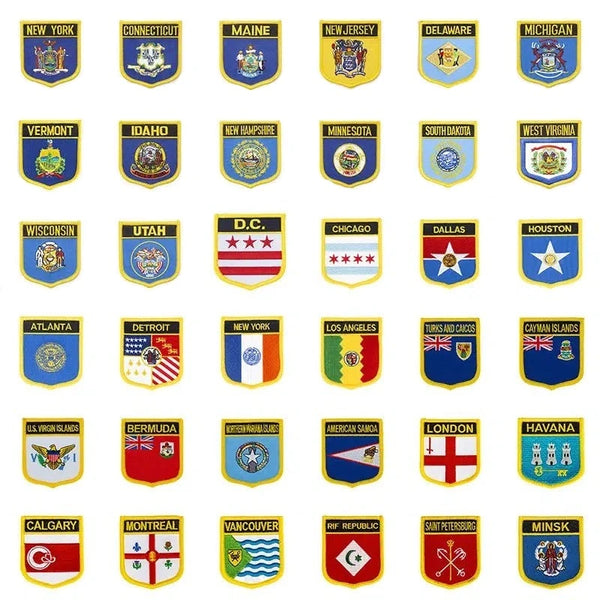 City, Territory & State Flag Patches - Sew On/Iron On Patch