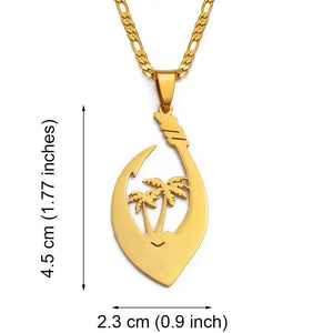 Coconut Tree Pendant Necklace