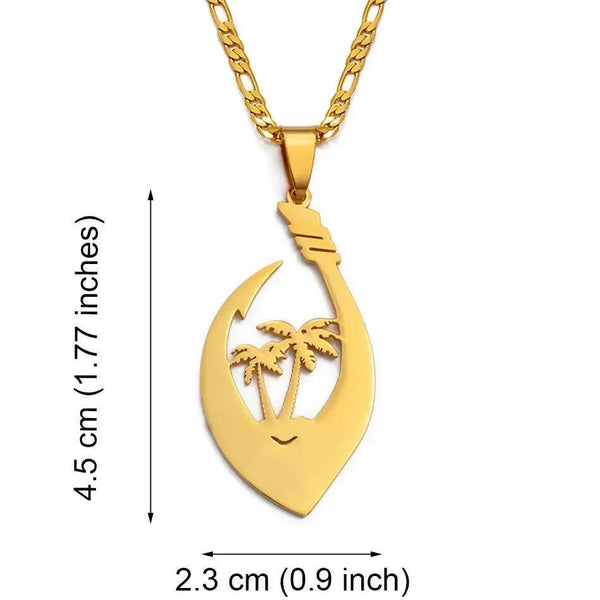 Coconut Tree Pendant Necklace