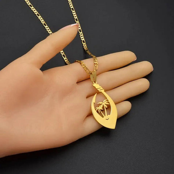 Coconut Tree Pendant Necklace