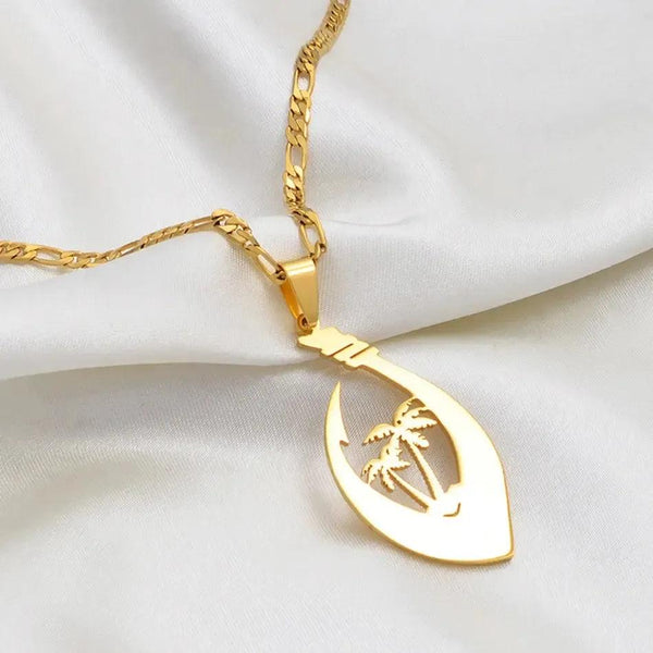 Coconut Tree Pendant Necklace