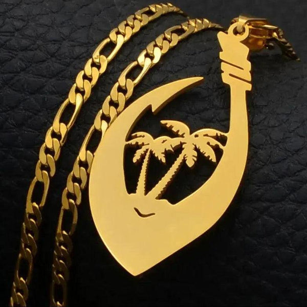 Coconut Tree Pendant Necklace