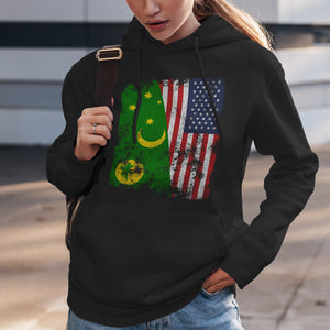 Cocos Islands USA Flag Hoodie