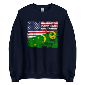 Cocos Islands USA Flag Sweatshirt