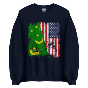 Cocos Islands USA Flag Sweatshirt