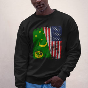 Cocos Islands USA Flag Sweatshirt
