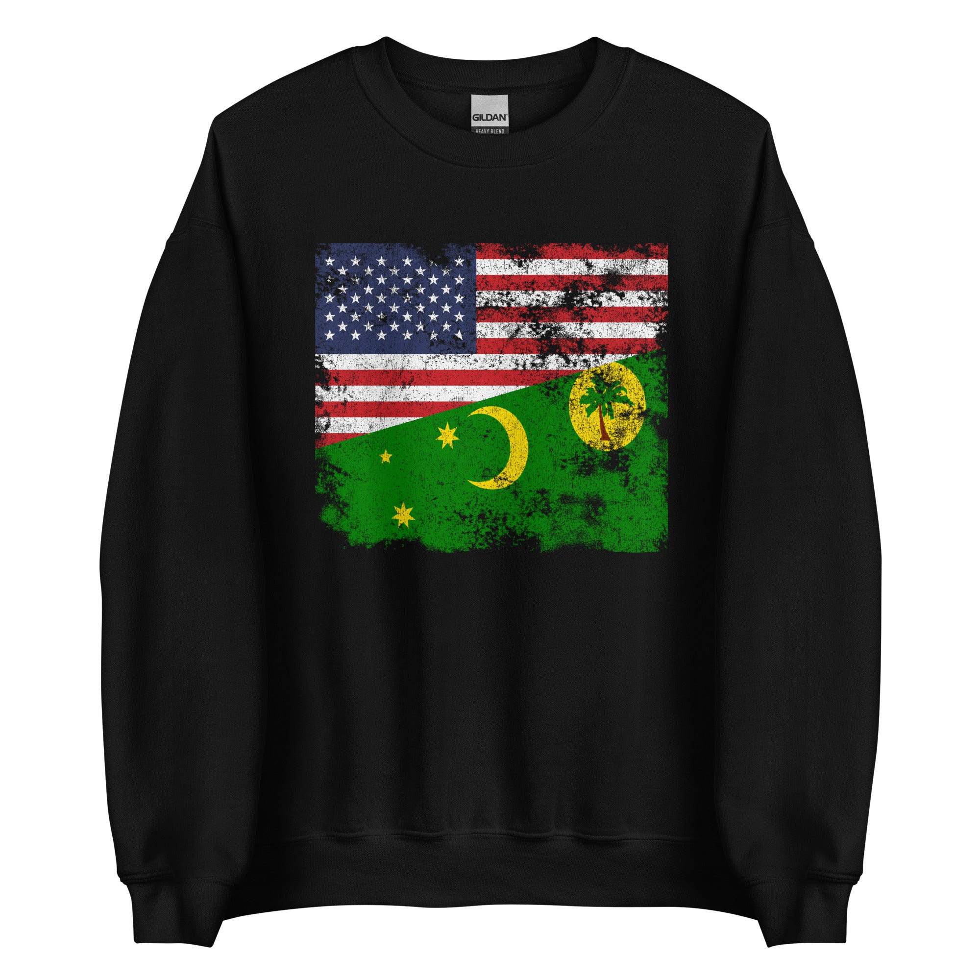 Cocos Islands USA Flag Sweatshirt