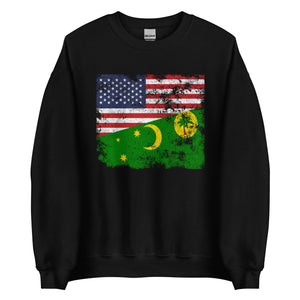 Cocos Islands USA Flag Sweatshirt