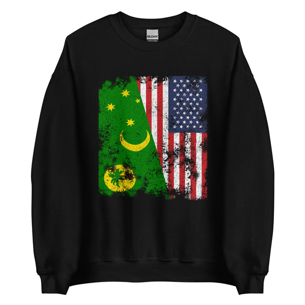 Cocos Islands USA Flag Sweatshirt