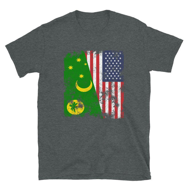 Cocos Islands USA Flag T-Shirt