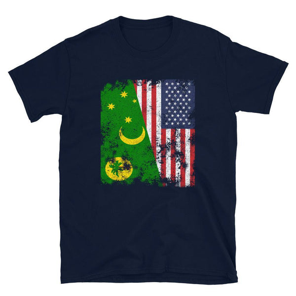 Cocos Islands USA Flag T-Shirt