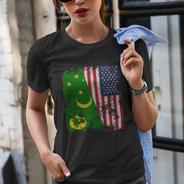 Cocos Islands USA Flag T-Shirt