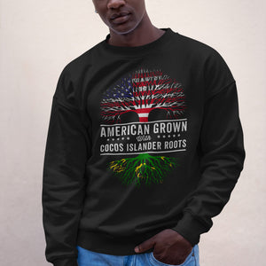 American Grown Cocos Islander Roots Flag Sweatshirt
