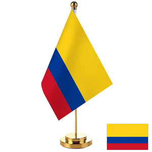 Colombia Desk Flag - Small Office Table Flag