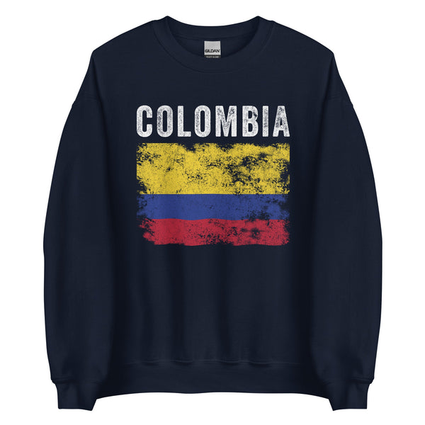 Colombia Flag Distressed Colombian Flag Sweatshirt