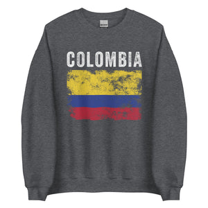 Colombia Flag Distressed Colombian Flag Sweatshirt