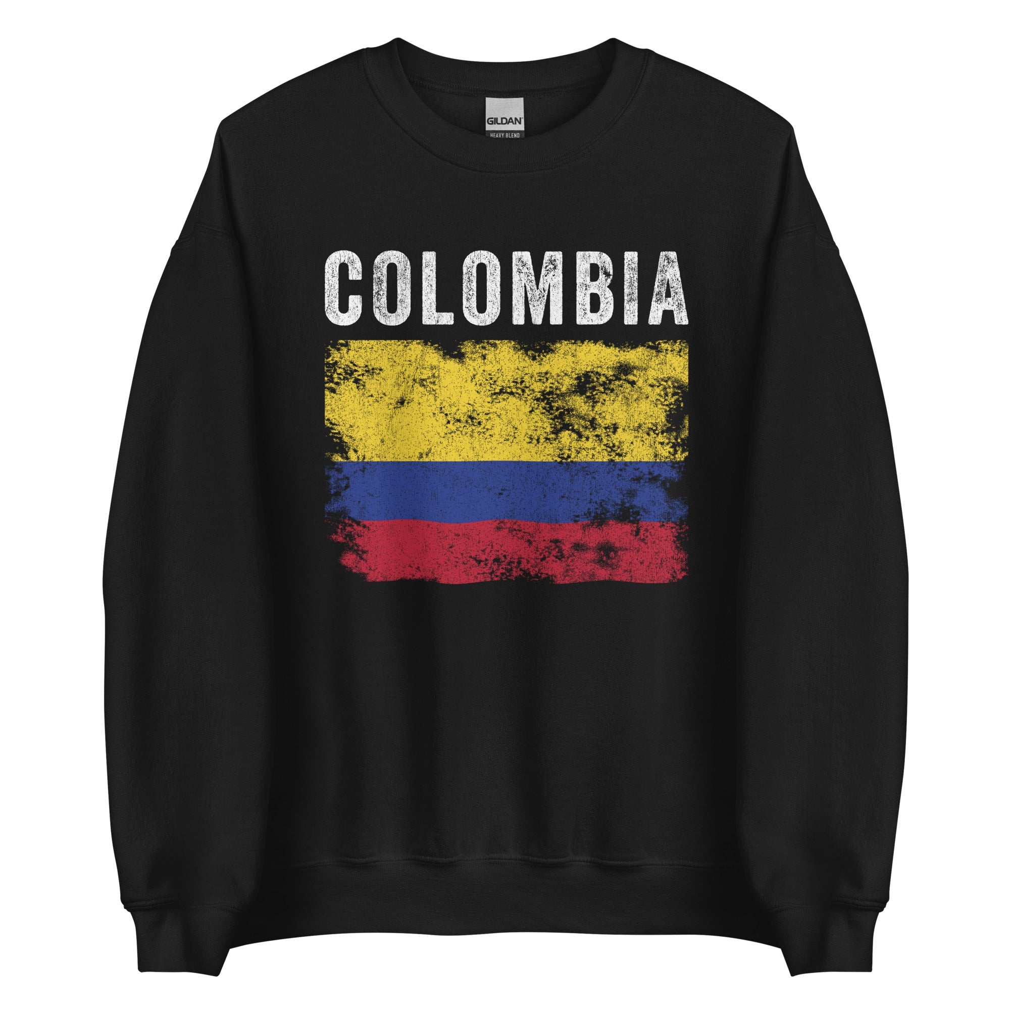 Colombia Flag Distressed Colombian Flag Sweatshirt