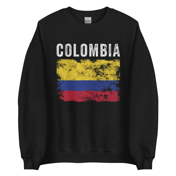 Colombia Flag Distressed Colombian Flag Sweatshirt