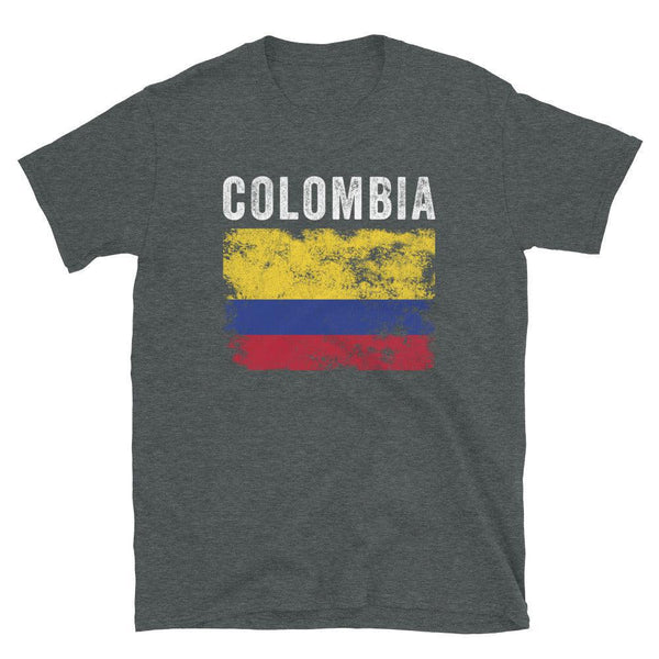 Colombia Flag Distressed Colombian Flag T-Shirt
