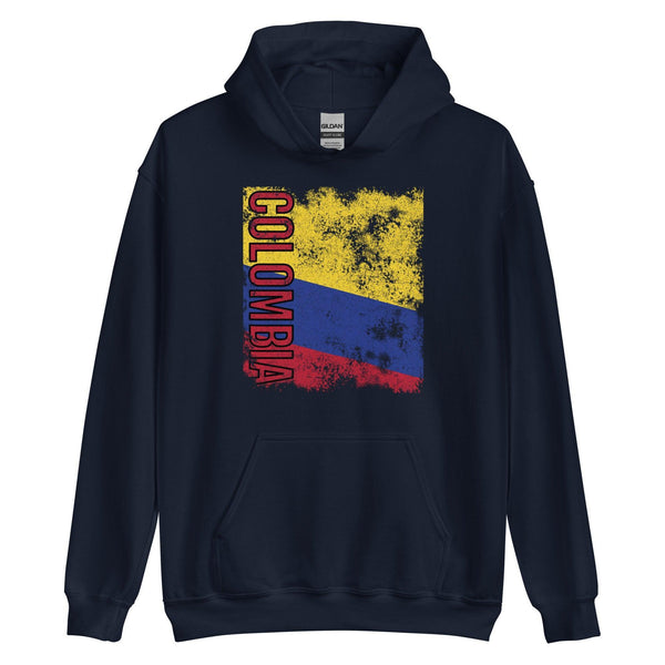 Colombia Flag - Distressed Flag Hoodie