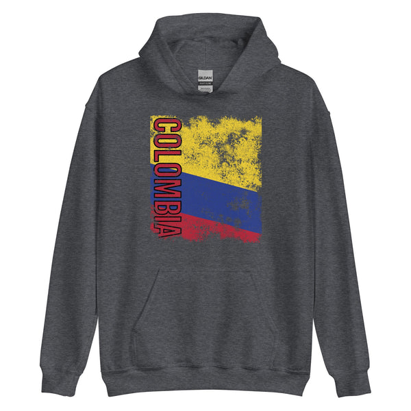 Colombia Flag - Distressed Flag Hoodie