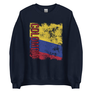 Colombia Flag - Distressed Flag Sweatshirt