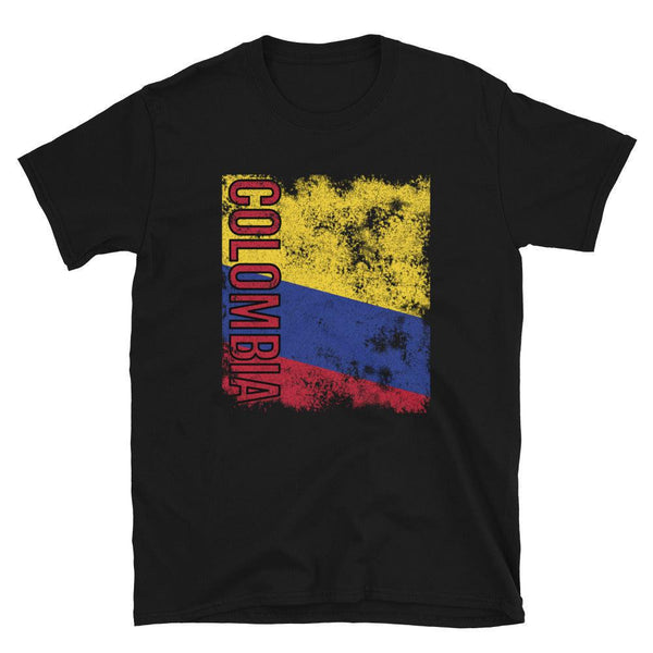 Colombia Flag Distressed T-Shirt