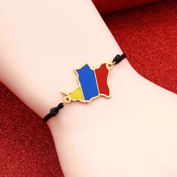 Colombia Flag Map Bracelet