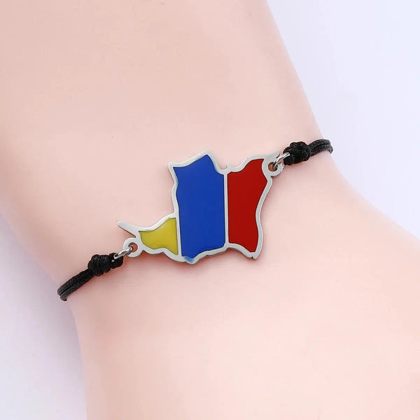 Colombia Flag Map Bracelet