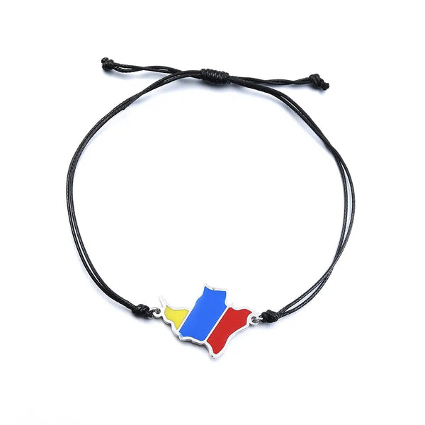 Colombia Flag Map Bracelet