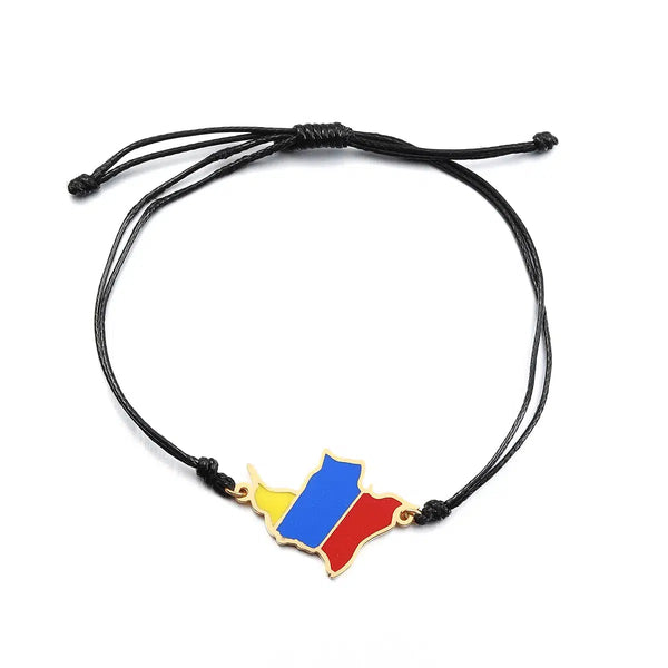 Colombia Flag Map Bracelet