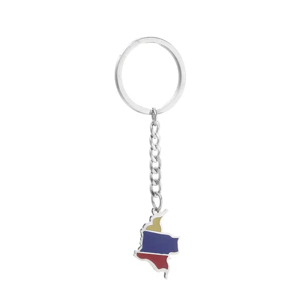 Colombia Flag Map Keychain Collection
