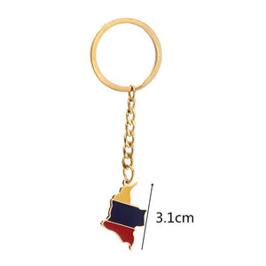 Colombia Flag Map Keychain Collection