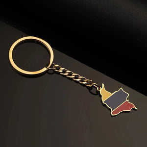 Colombia Flag Map Keychain Collection