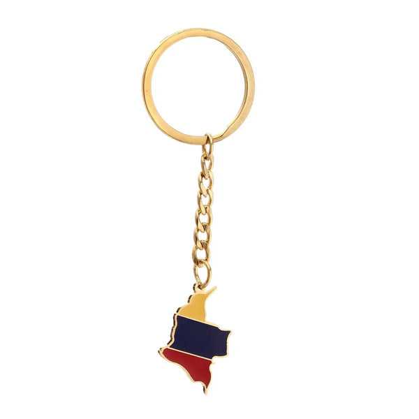 Colombia Flag Map Keychain Collection