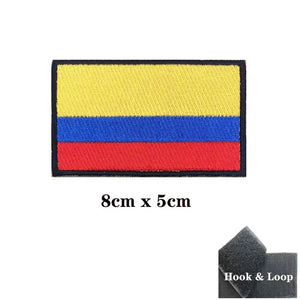 Colombia Flag Patch - Iron On/Hook & Loop Patch