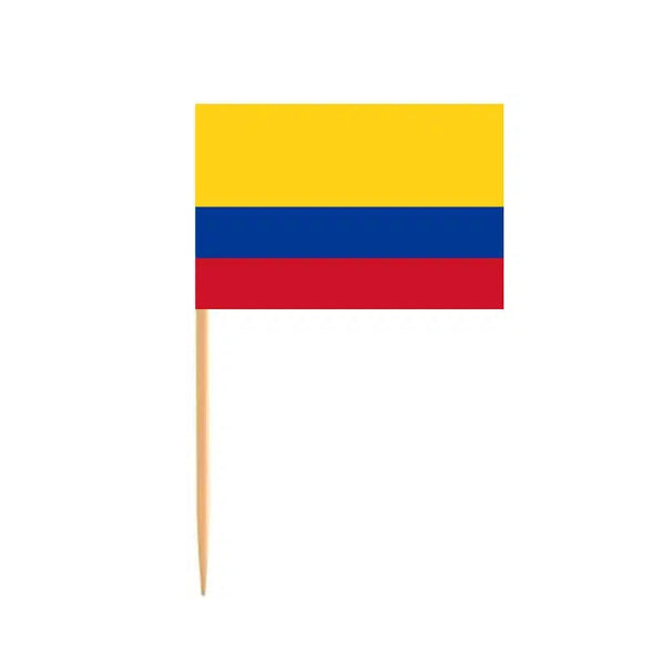Colombia Flag Toothpicks - Cupcake Toppers (100Pcs)